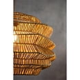 thumbnail image 5 of ELE Light & Decor Cone Rattan Pendant Light with Herringbone Weave in Brown, 5 of 14