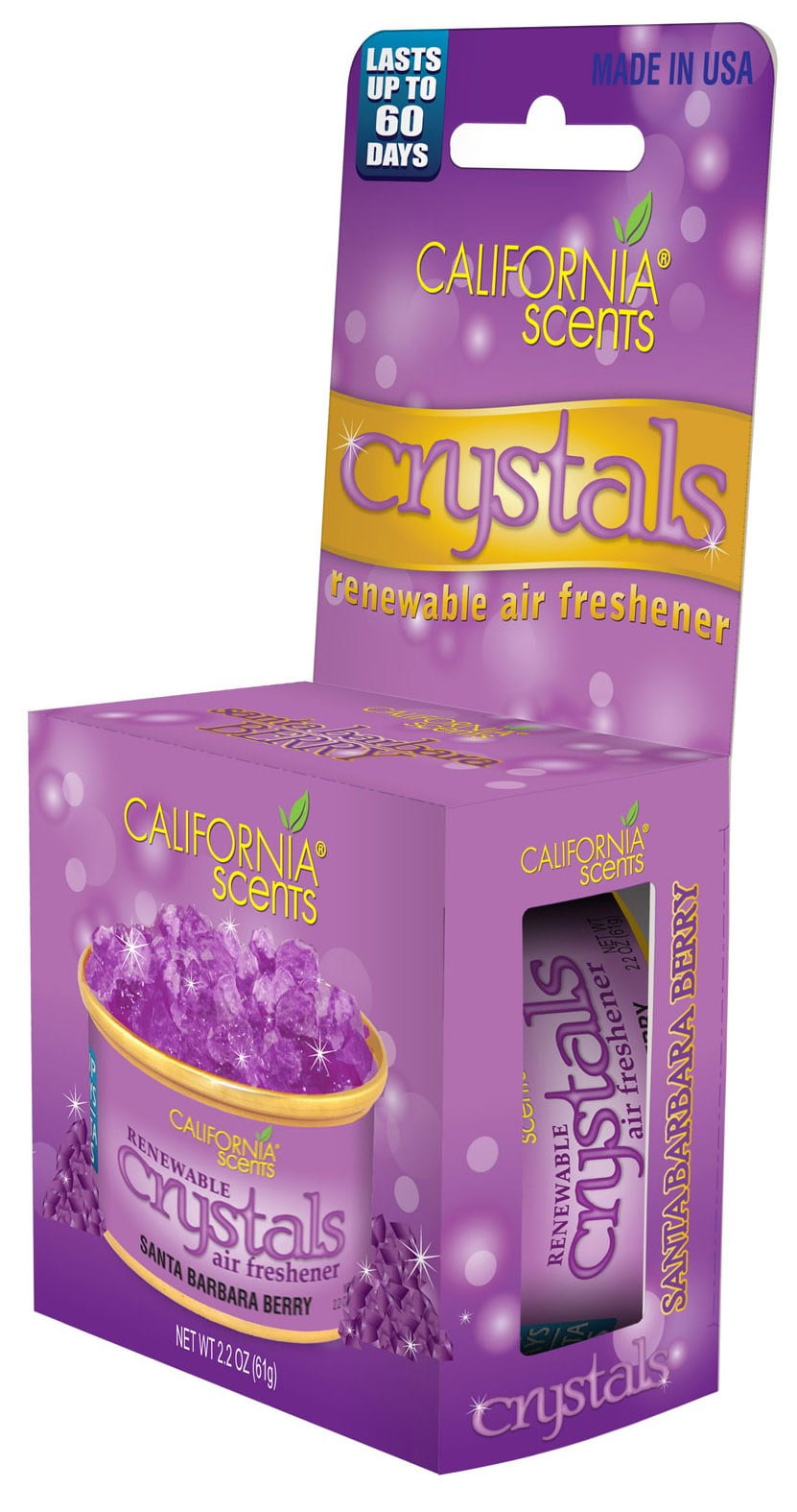 California Scents Cry2-B-6176pk 2.2 Oz Santa Barbara Berry Crystals  Renewable Air Freshener