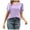 Purple, variant on TKLPEHG Short Sleeve Tops for Women V-Neck Temperament Eyelet Tshirt Fashion Short Sleeve T Shirt Casual Comfy Summer Clothes Lightweight Solid Color Loose Blouses (Purple,S)
