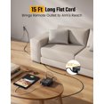 thumbnail image 2 of Cable de extensión Power Strip, protector contra sobretensiones, 15 pies, 8 salidas, 4 USB, 2 of 9