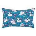 thumbnail image 1 of Bingfone Swan On The Pond for Double-Sided Plush Throw Pillow Cover, Pillow Protector with Hidden Zipper, Cushion Protector Home Decoration (Without Pillow Core)-14"x20", 1 of 6