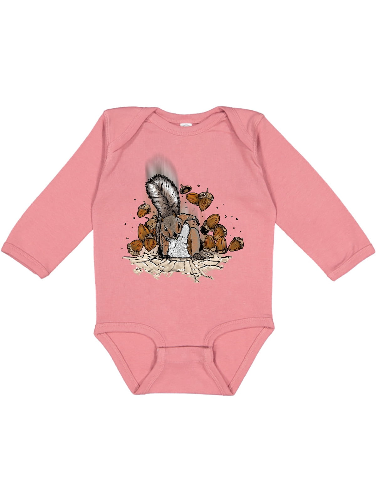 Acorns and Squirrels Unisex Baby Bodysuit Infant Cotton Outfits Long Sleeve Jumpsuit 