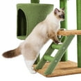 thumbnail image 2 of Pefilos 35 Inches Cactus Cat Tower with Sisal Covered Scratching Post Cat Tree for Indoor Cats, Cat Climbing Stand with Plush Perch and Climbing Ladder for Multi-Level Cat Condo, Green, 2 of 15