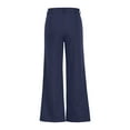 thumbnail image 5 of CQONEPT Women's Twill Chino Pants Lounge Baggy Wide Leg Pant Lightweight Button Fron Streetwear Trousers with Pocket Navy XL, 5 of 6