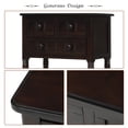 thumbnail image 3 of Console Table with Storage, Rustic 23" Hallway Table, Wood Console Table with 3 Drawers / Shelf, Narrow Sideboard Buffet Cabinet, Console Tables for Living Room Entryway Entrance, Espresso, JA1338, 3 of 9