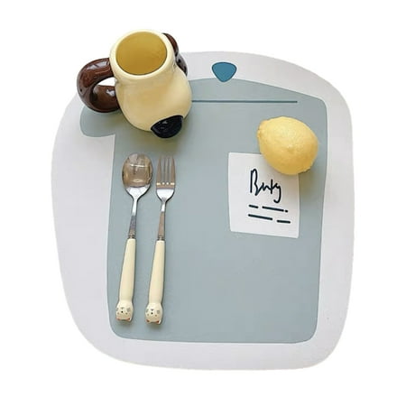 

Waroomhouse Non-slip Table Mat Table Pad Table Mat Cartoon Pattern Highly Absorbent Slip-resistant Heat Insulation Placemat Kitchen Countertop Drain Pad