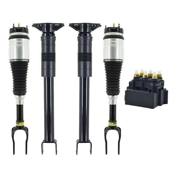 Full Set Front Air Suspension Spring Strut-Air Suspension Solenoid Valve Block-Rear Air Shock Absorber For 2011-2015 Jeep Grand Cherokee