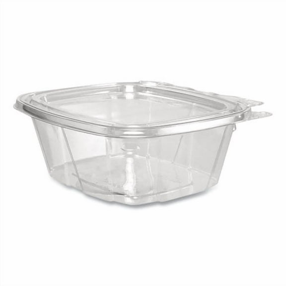 ClearPac SafeSeal Tamper-Resistant/Evident Containers, Flat Lid, 16 oz, Clear, Plastic, 100/Bag, 2 B | Bundle of 2