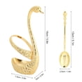 thumbnail image 3 of Coffee Spoon, Spoon Tableware Kit High Strength High Hardness Durable Bright Color Universal With Zinc Alloy Swan Shape Holder For Dining Room, 3 of 5