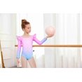 thumbnail image 6 of Arshiner Ruffle Long Sleeve Leotard for Girls Ballet Leotards Low Back Gymnastic Dance Outfits for Toddler,8-9Y,Multicolor, 6 of 8