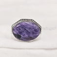 thumbnail image 3 of Charoite Mans Ring, Natural Purple Charoite Ring, Oxidized Silver Jewelry, 925 Silver Ring, Birthday Gift, Heavy Mens Ring, Arabic Design, Ottoman Style Ring, Christmas, Turkey Mens Signet Ring, 3 of 5