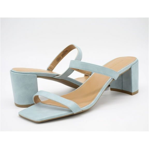 Banana Republic Womens Thin Strap Square Platform Heels, Blue, 7.5 2A(N) US