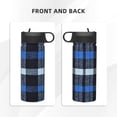 thumbnail image 3 of 18oz Thermal Space Pot With Straw Stainless Steel Thermos Cup Double Insulation For Outdoor Sports Commuting Camping Argyle Plaid Doderblue_4, 3 of 8