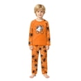 thumbnail image 2 of Family Halloween Pajama Set Long Sleeve Crew Neck, Soft Halloween Family Pajamas with Ghost Bicycle Print, Spooky Matching Halloween Pajamas Sleepwear, 2 of 7