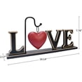 thumbnail image 3 of Christmas Wood Love Sign for Home Decor, Decorative Wooden Cutout Love Word Heart Decor, Rustic Freestanding Love Block Letter Sign Table Mantel Fireplace Decor for Valentine's Day Wedding Decorations, 3 of 8