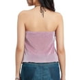 thumbnail image 5 of JYYYBF Women's Summer Sexy Tube Tops Solid Color Sleeveless Off Shoulder Tie Up Bandeau Tops, 5 of 9