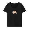 thumbnail image 1 of Camiseta básica para mujer, ropa deportiva, camiseta informal de moda con cuello redondo para deportes S, 1 of 7