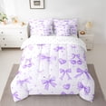 thumbnail image 2 of Castle Fairy Cute Girly Bow Knot Bedding Comforter Set,Cartoon Cherry Queen Bedding Sets, 2 of 8