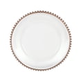 thumbnail image 6 of 25 Set Plates Round Polystyrene Dinner Plates Charger Serving Tray Clear Charger (Rose Gold), 6 of 12