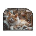 thumbnail image 2 of Balery Serene Kitten Kingdom Pattern Oven Cover Kitchen Bread Machine Protector, 4 Slice Toaster Cover for Home, Anti Dust Fingerprint Coaster Cover, 2 of 7