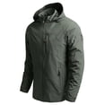 thumbnail image 3 of SWSMCLT Men's Lightweight Jacket Windbreaker Jackets & Coats Fall Outerwear Spring Thin Hooded Long Sleeve Army Green Medium, 3 of 4