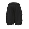 thumbnail image 2 of Cargo Shorts for Women Summer Casual Elastic Waist Straight Leg Loose Fit Athletic Running Shorts with Pockets, 2 of 4