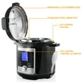 thumbnail image 3 of Megachef MCPR-6100 6 qt. Electric Digital Pressure Cooker with Lid, Stainless Steel, 3 of 4