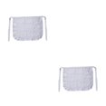 thumbnail image 2 of Yuarrent Delantal Color sólido Traje de sirvienta moderna Camarera Medio delantal Cintura Babero Blanco 2Conjunto, 2 of 6