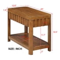 thumbnail image 3 of 25'' Rectangular Farmhouse End Table with Storage Shelf and Solid Wood Legs – Ideal for Living Room, Bedroom, or Office – Walnut Finish, 3 of 9