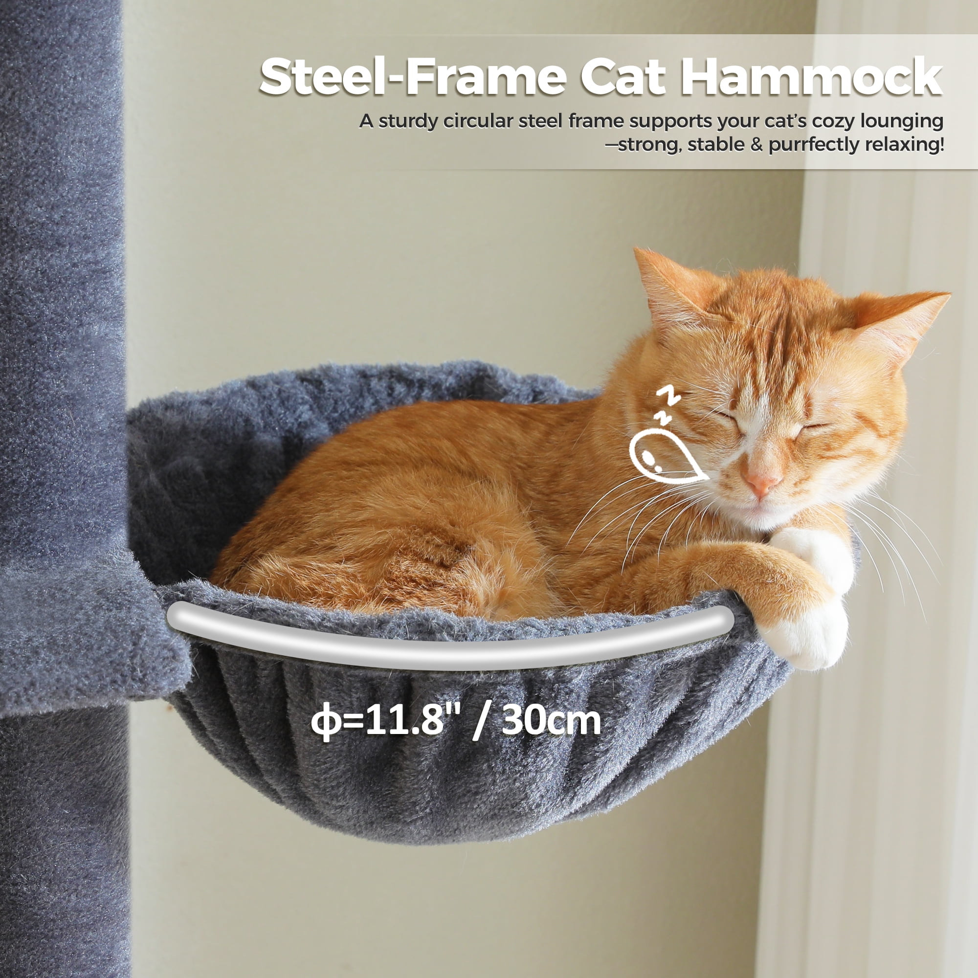 PAWZ Road 5-Level Cat Tree Cactus Style Floor to Ceiling Tower for Indoor Small Cats, Gray