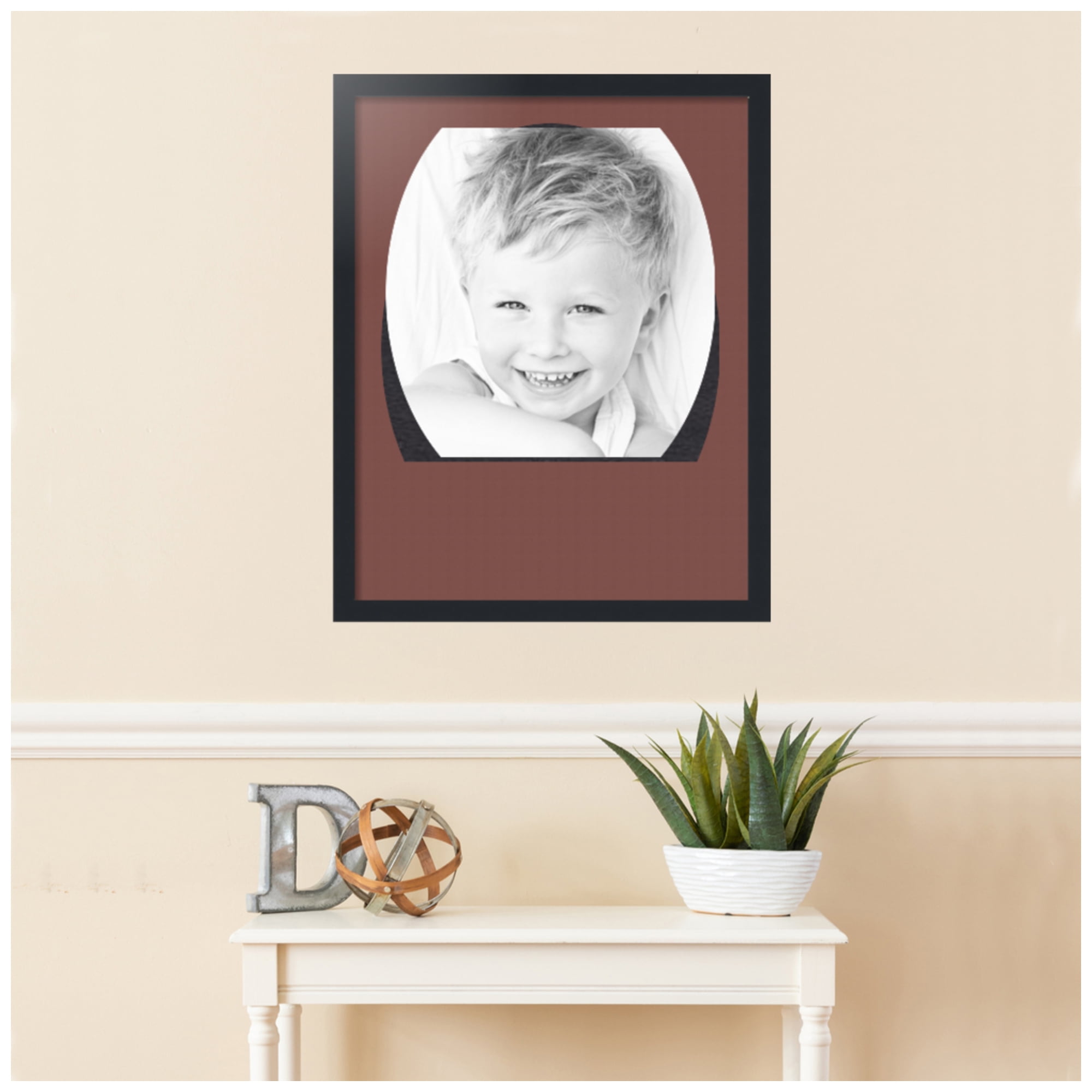 ArtToFrames Collage Photo Picture Frame with 1 - 18x24" Openings, Framed in Black with Brique and Black Mats (CDM-3926-1494)