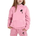 thumbnail image 3 of WOYY Toddler Girls Casual Sweatsuit Palm Print Long Sleeve Hoodie Pants Set, Sizes 2-3T, 3 of 3