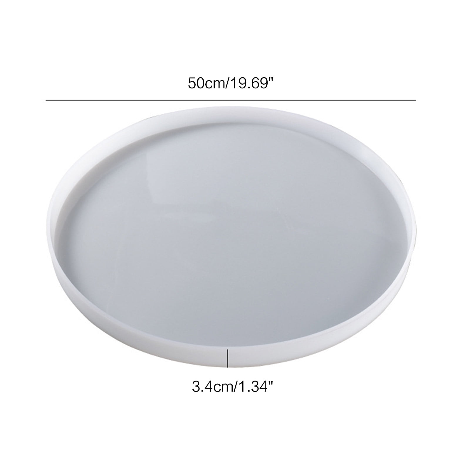 Resin Table Mold Large Round Tray Epoxy Casting Mold Serving Board Silicone Mold