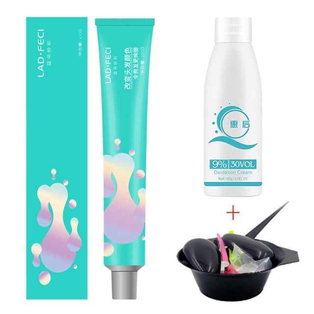 Tinte capilar nutritivo a base de plantas (incluye kit completo). Tinte capilar popular de 2023. Crema colorante vegetal nutritiva, 100 ml.