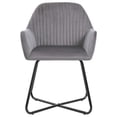 thumbnail image 2 of vidaXL Chaises de Salle à Manger 2 Pcs Velours Gris, 2 of 5