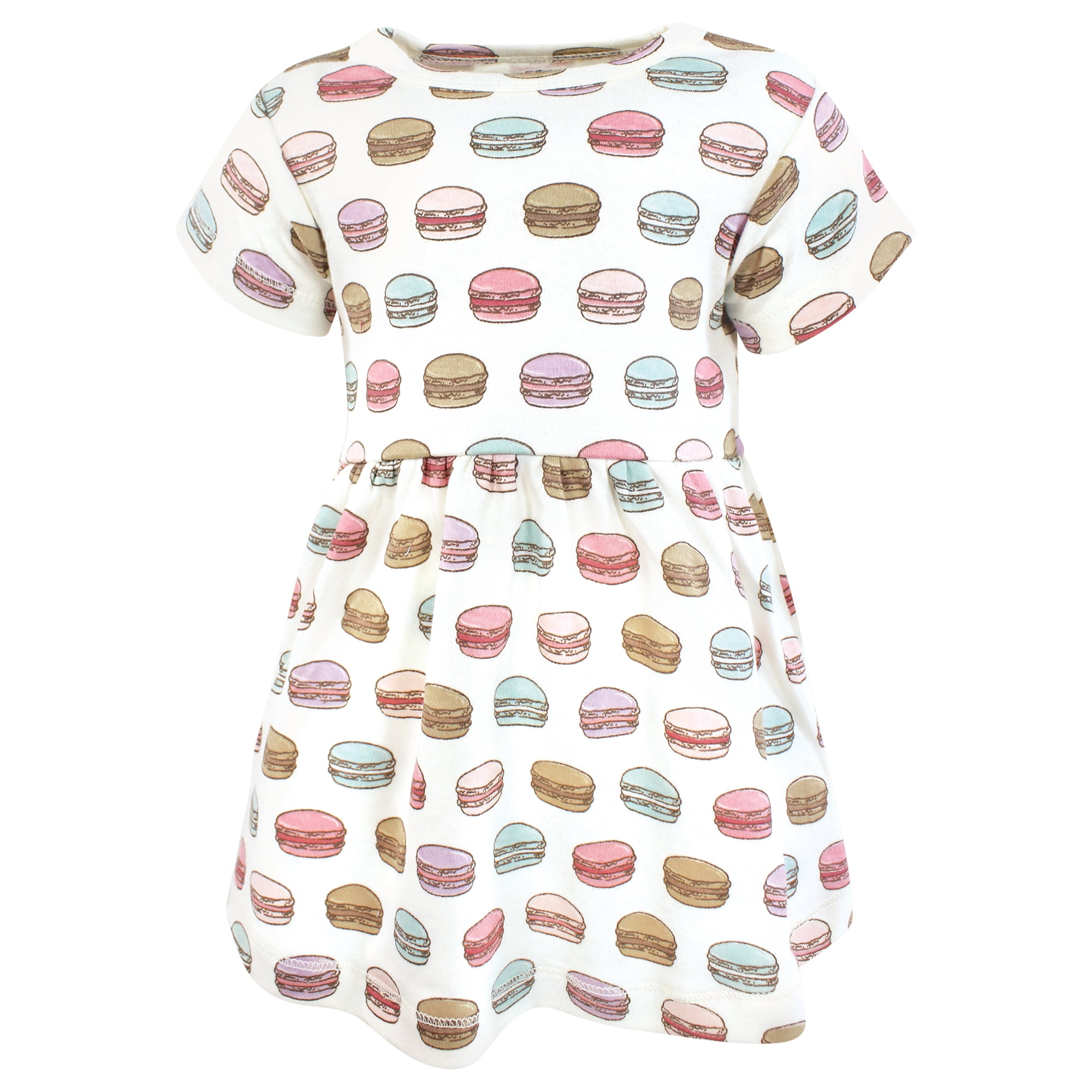 Hudson Baby Girls Cotton Dresses, Macarons, 18-24 Months