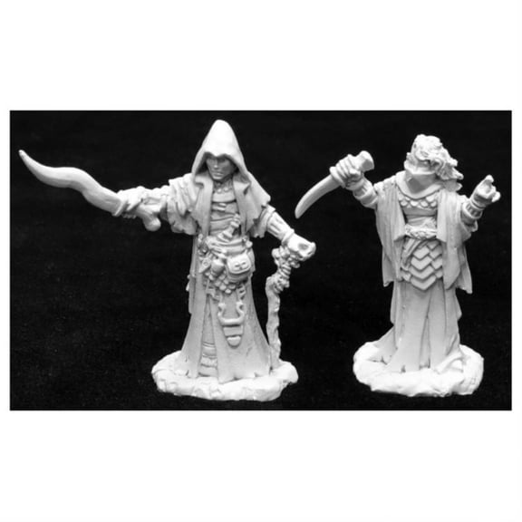 Reaper Miniatures Cultist Leaders of The Crawling One (2) #03941 Unpainted Metal