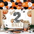 thumbnail image 3 of TWO WILD Born 2 Ball Sports Birthday Decorations Born 2 Ball Birthday Backdrop Orange Black Balloon Garland Arch Sports 2nd Birthday Decorations Football Basketball Baseball Birthday Decor for Boys, 3 of 6