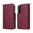thumbnail image 2 of Feishell for Samsung Galaxy S22 Plus (6.6 inch) Wallet Case for Women Men,Premium PU Leather Magnetic Clasp Zipper 9 Card Slots Folio Flip Holder Shockproof Purse Phone Case with Wrist Strap,Winered, 2 of 8