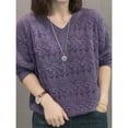 thumbnail image 2 of Chandail Tricoté Ajusté Ajouré Style Western pour Femmes tzw, 2 of 7