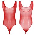 thumbnail image 2 of Body exótico sin mangas para hombre JJ Porno Sissy, ropa interior transparente con bolsa para pene abierta, lencería Gay, ropa de dormir ajustada, 2 of 5