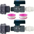 thumbnail image 1 of 2 Packs, Rain Barrel Diverter Kit, 3/4 Inch PVC Garden Water Barrel Spigot Kit With, 1 of 4