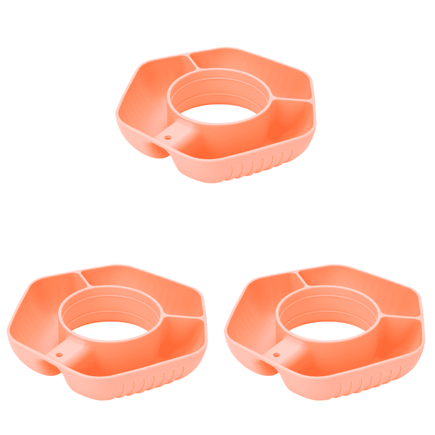 Snack Bowl Recipiente Silicona para Refrigerios Anillo 40 Oz () Naranja