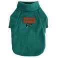 thumbnail image 2 of Deago Dog Sweater Winter Fleece Pet Clothes Sweatshirt Pullover Jacket with D-Ring Leash Cold Weather Coat Hoodie for Small Medium Dogs Cats (Green, M), 2 of 9