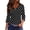 Black B, variant on Women's Tops Shirts Blouses Fashionable Casual Polka Dot Print V-Neck Three Quarter 3/4 Sleeve Slit Hem Daily Wear Office Vacation 2025 Trendy Regular Fit T-Shirt Black B L