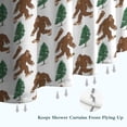 thumbnail image 6 of White Bigfoot and Tree Pattern Shower Curtain 36"x72" ,Bathroom Decorative Shower Curtains Set with 12 Hooks,Modern Waterproof Washable Shower Curtain, 6 of 6
