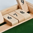 thumbnail image 2 of Shut The Box Game - Fun Table Math Game with Wooden Board for Adults & Kids - 12 Spots Dice Game with 2  Player Games - Ideal for Game Night  Travel - (Ages 8 ),a, 2 of 8