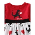 thumbnail image 5 of Valentine's Day Kids Baby Girl Dinosaur Love Print Tutu Dress Party Clothes, 5 of 5