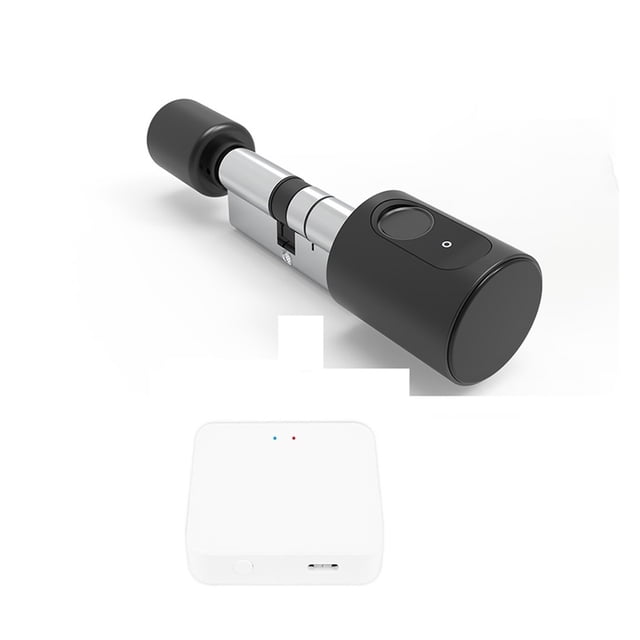 Door Lock, Tuya APP Finrprint Lock Euro Cylinder Electronic Smart Door Lock RFID Card Digital Keyless Entry Smart Home Lock ,Easy to Install
