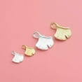 thumbnail image 2 of QQTDFG Ginkgo Biloba Leaf 925 Sterling Silver Charm Pendant A2922-Silver, no extra plating-Small - 10 x 8mm-3 pieces, 2 of 8